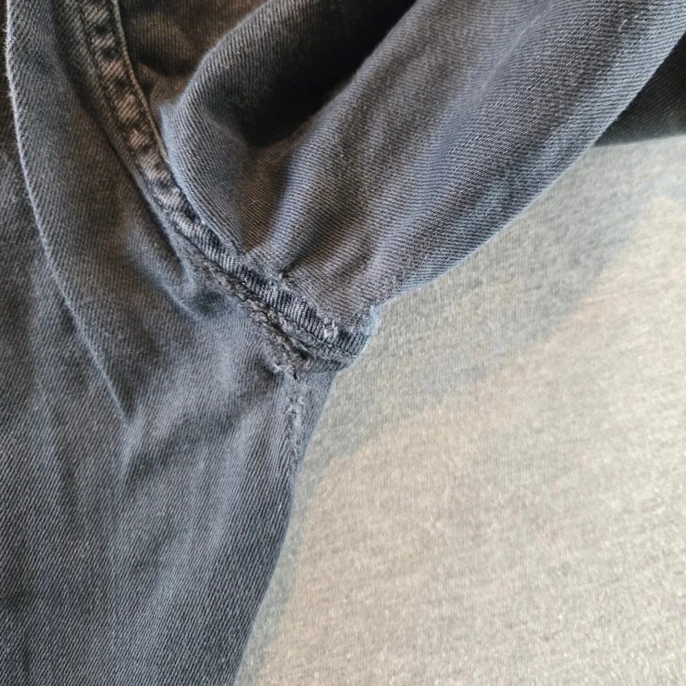 Rag & Bone Fit 3 Classic Jeans Mens 34W Minna Gray Cropped Distressed Button Fly